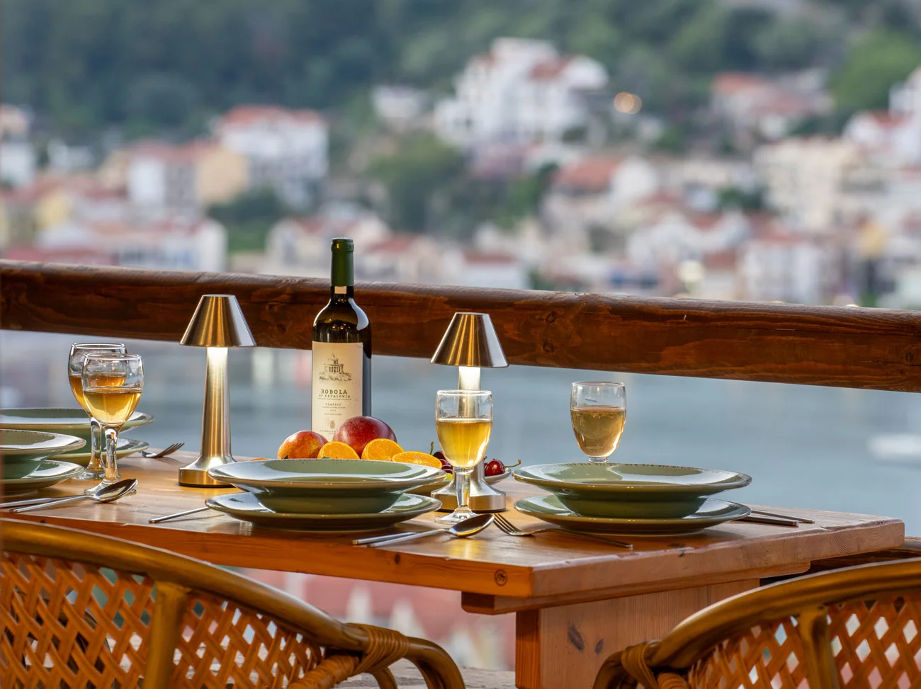 Panoramic sea view from luxury apartment in Agia Efimia